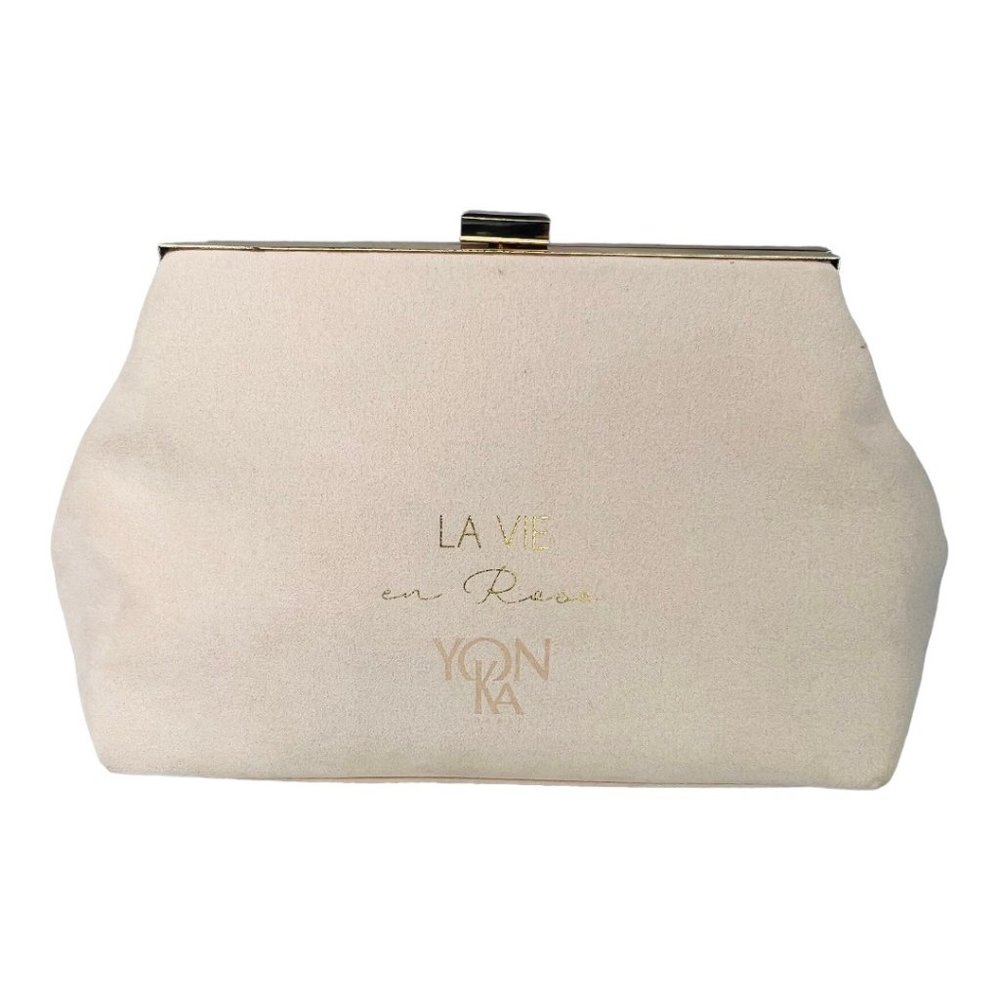 Yonka Paris Faux Suede Cosmetics Clutch Bag